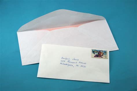 how to send a stamped envelope.